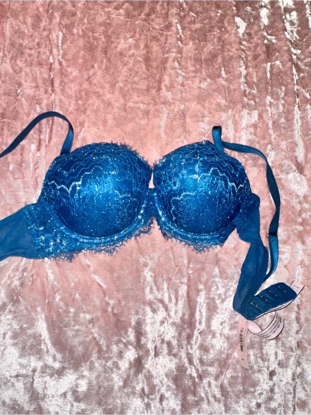 Victoria's Secret Teal Blue Lace Push-Up Bra